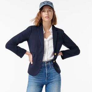 NWOT J. Crew Dalton Blazer Women’s Navy Italian Wool Gold Buttons | Size 4
